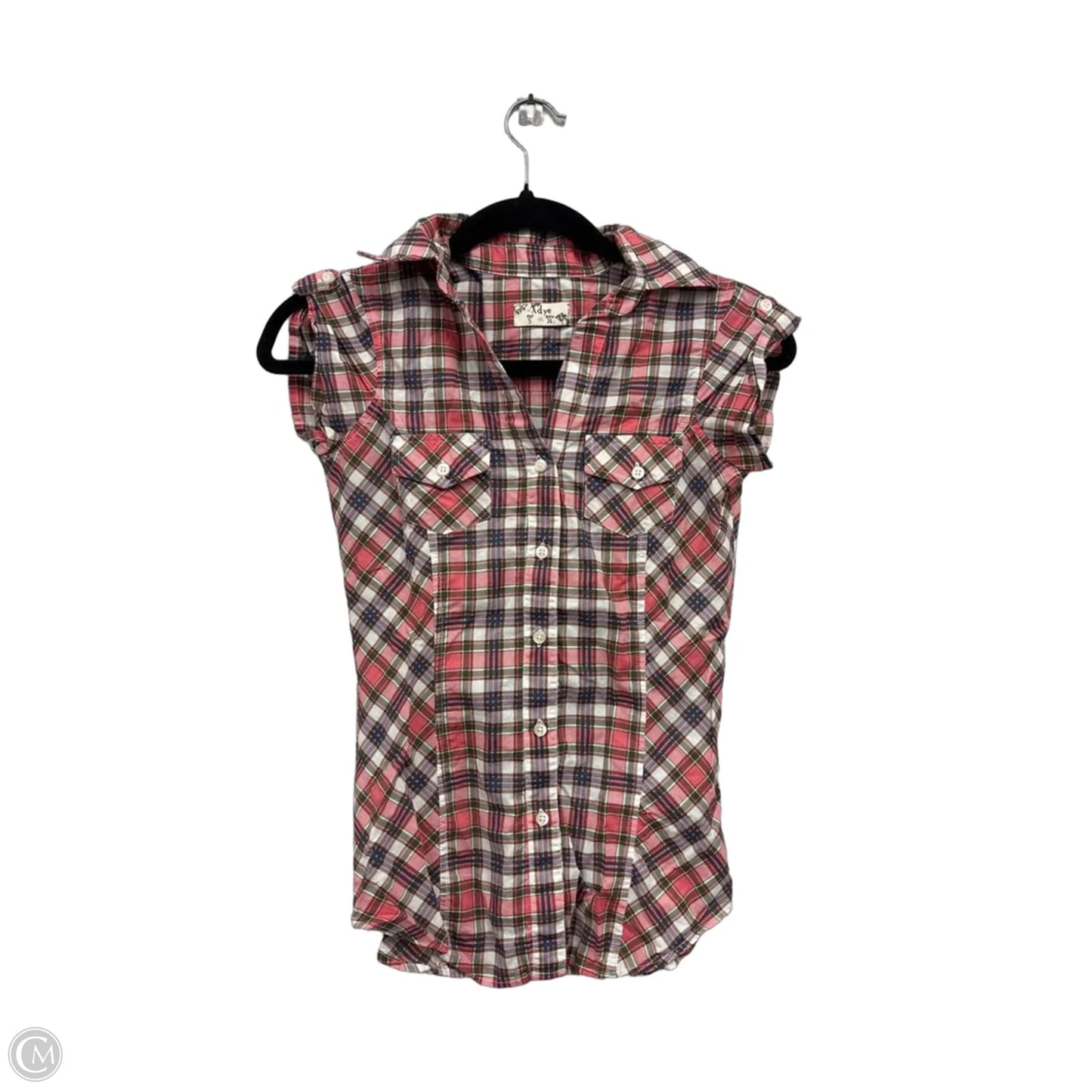 Top Short Sleeve By Clothes Mentor In Green & Pink, Size: S
