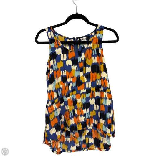 Top Sleeveless By Objects In Blue & Orange, Size: Xs