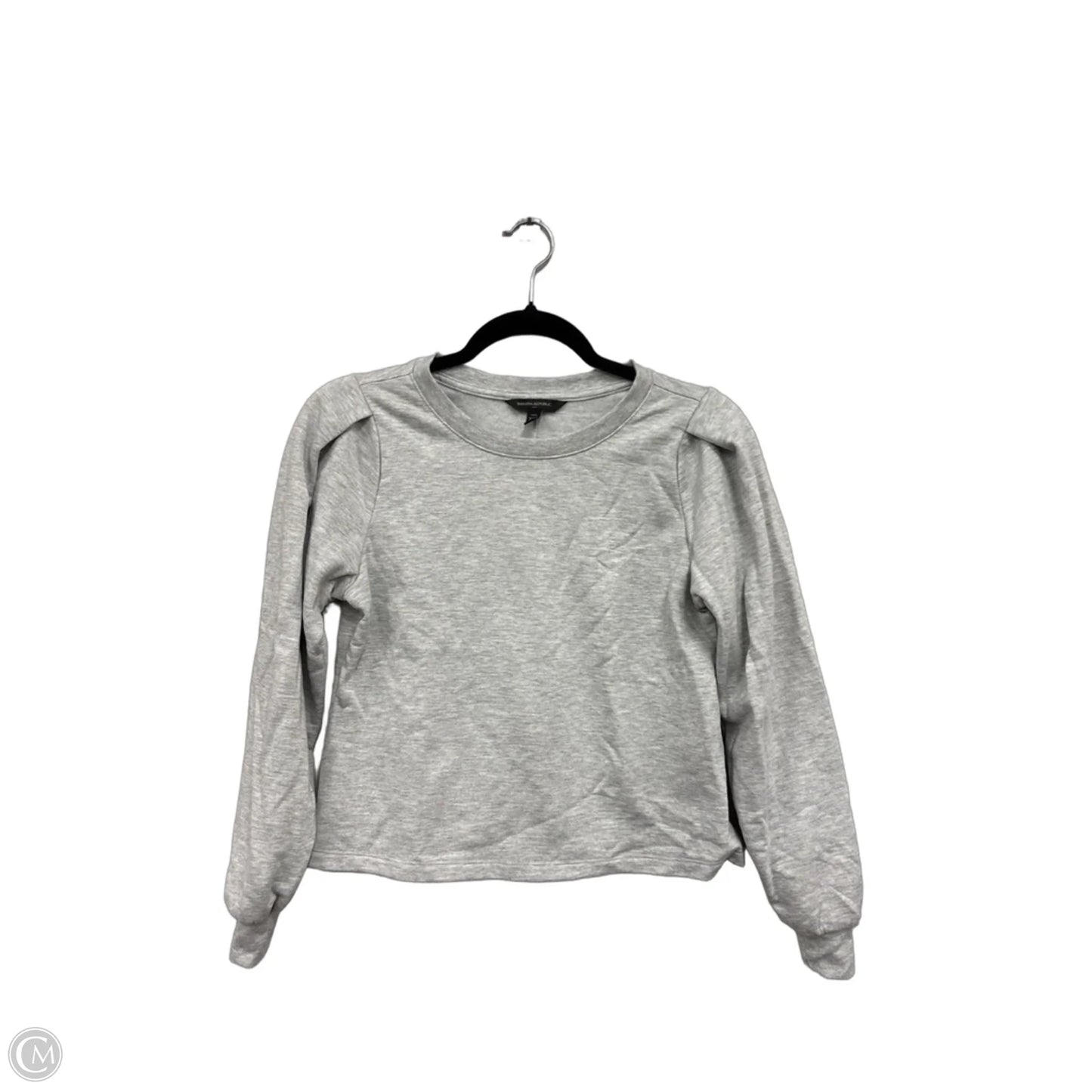 Sweatshirt Crewneck By Banana Republic In Grey, Size: Xxs