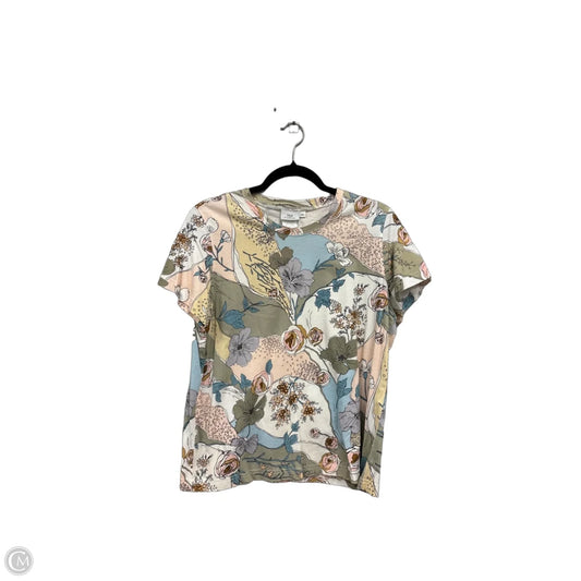Top Short Sleeve By Hot Cotton In Floral Print, Size: Xl