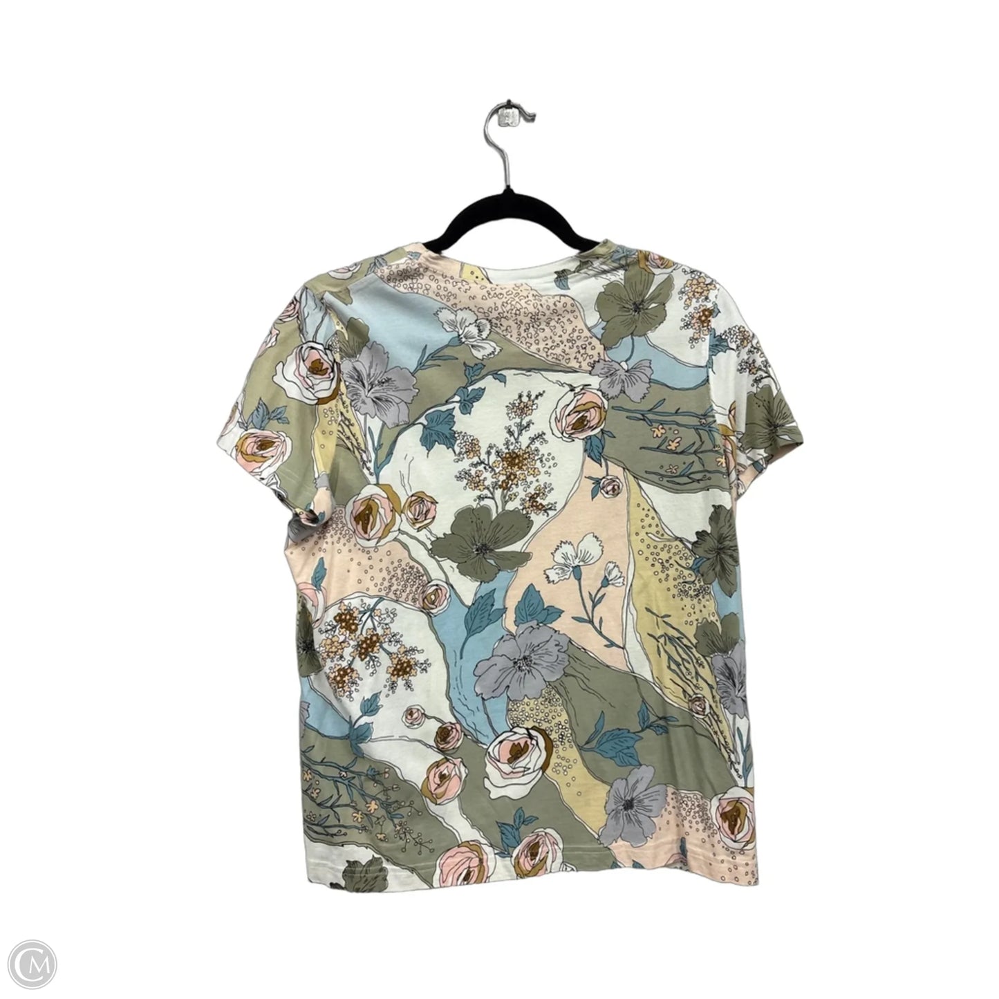Top Short Sleeve By Hot Cotton In Floral Print, Size: Xl