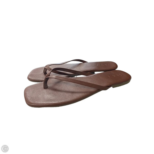 Shoes Flats By Loft In Brown, Size: 10