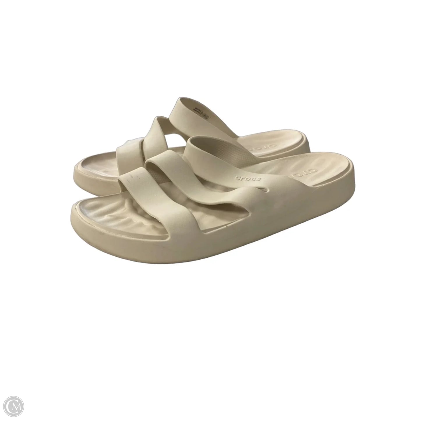 Sandals Flats By Crocs In Cream, Size: 10