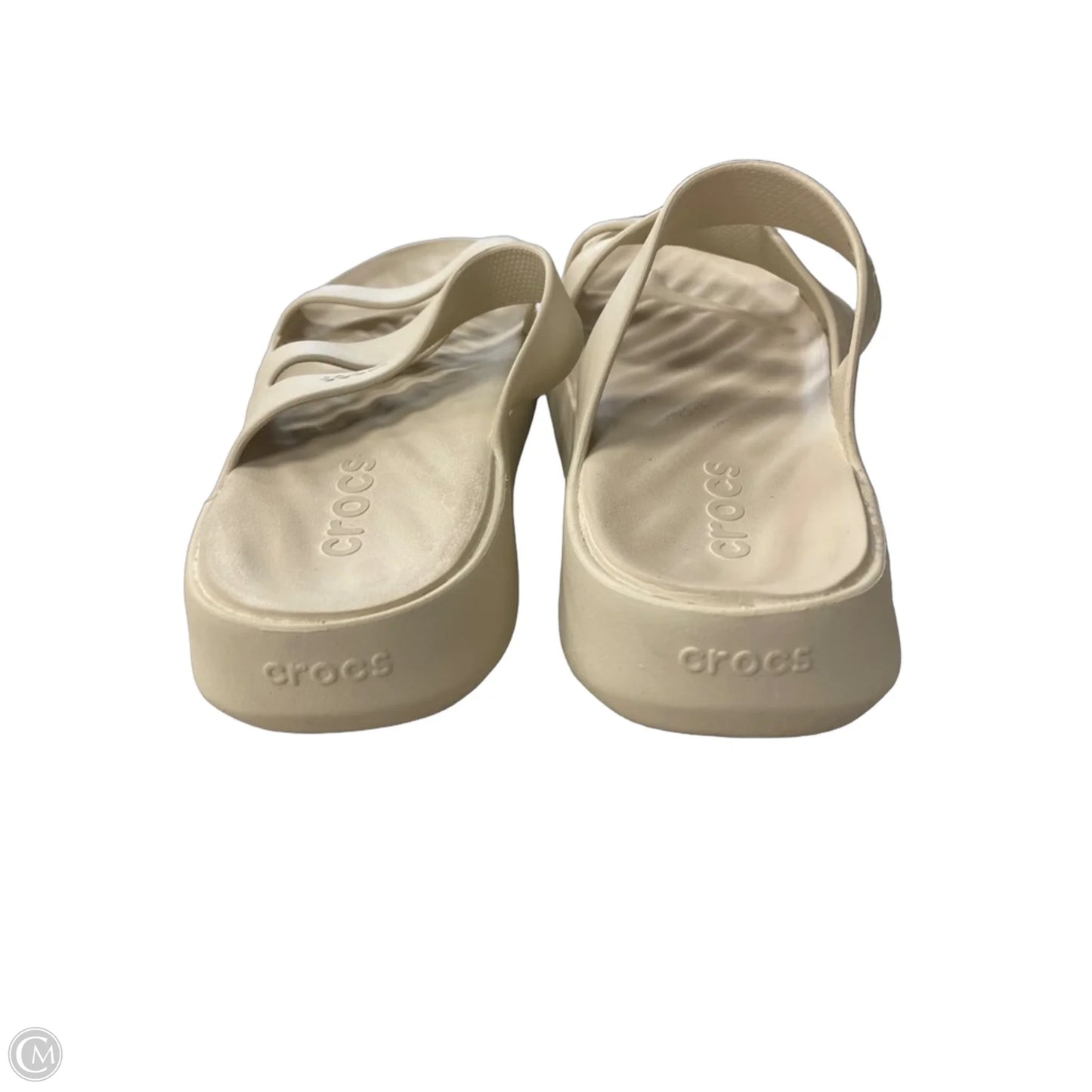 Sandals Flats By Crocs In Cream, Size: 10
