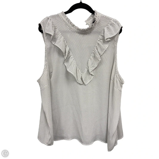 Blouse Sleeveless By Who What Wear In Black & White, Size: 3x