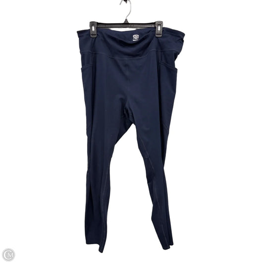 Athletic Leggings By Athletic Works In Blue, Size: 3x