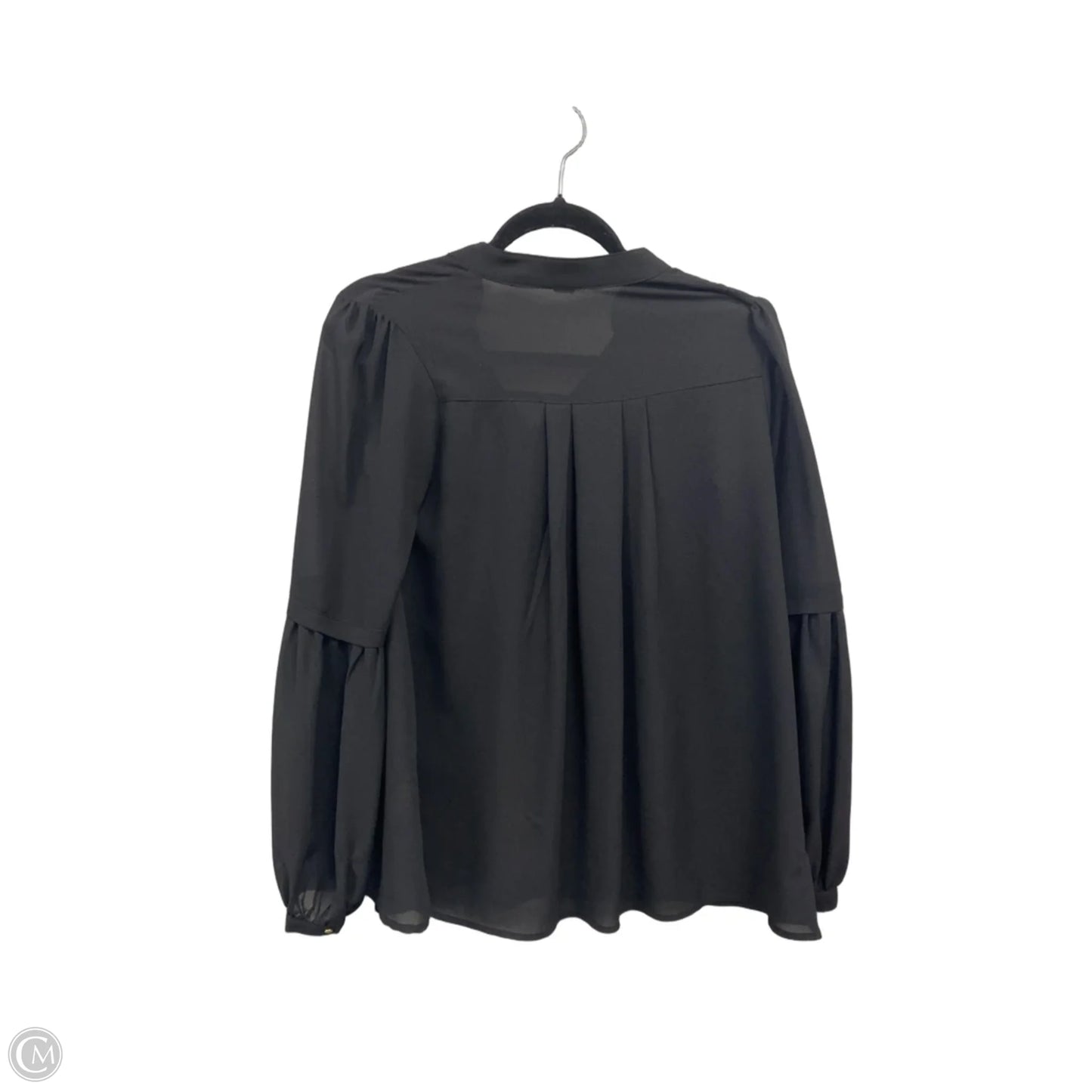 Blouse Long Sleeve By Clothes Mentor In Black, Size: S