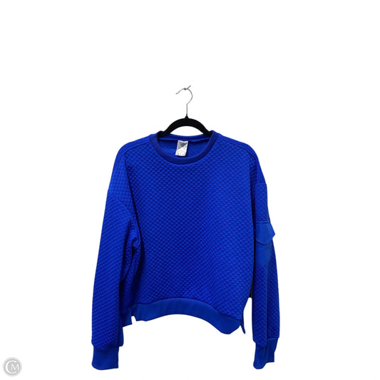 Athletic Top Long Sleeve Crewneck By Clothes Mentor In Blue, Size: L