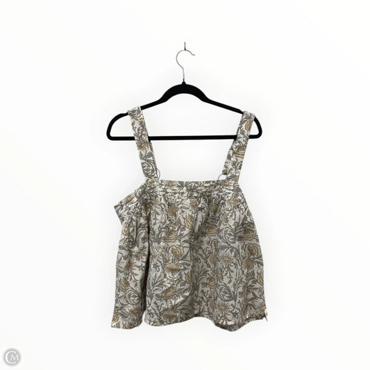 Top Sleeveless By Natural Life In Grey & Tan, Size: L