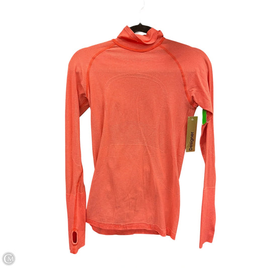 Athletic Top Long Sleeve Crewneck By Lululemon In Orange, Size: S