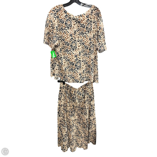Skirt Set 2pc By Bechamel In Animal Print, Size: Xl
