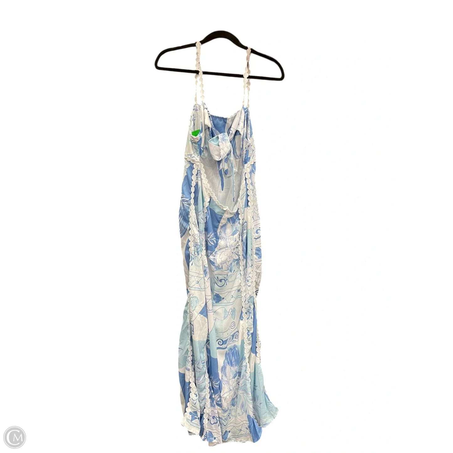 Dress Casual Maxi By Clothes Mentor In Blue & White, Size: L