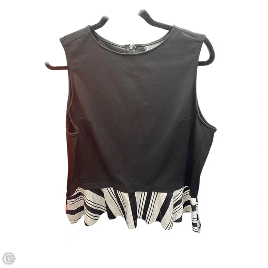 Top Sleeveless By New York And Co In Black & White, Size: Xl