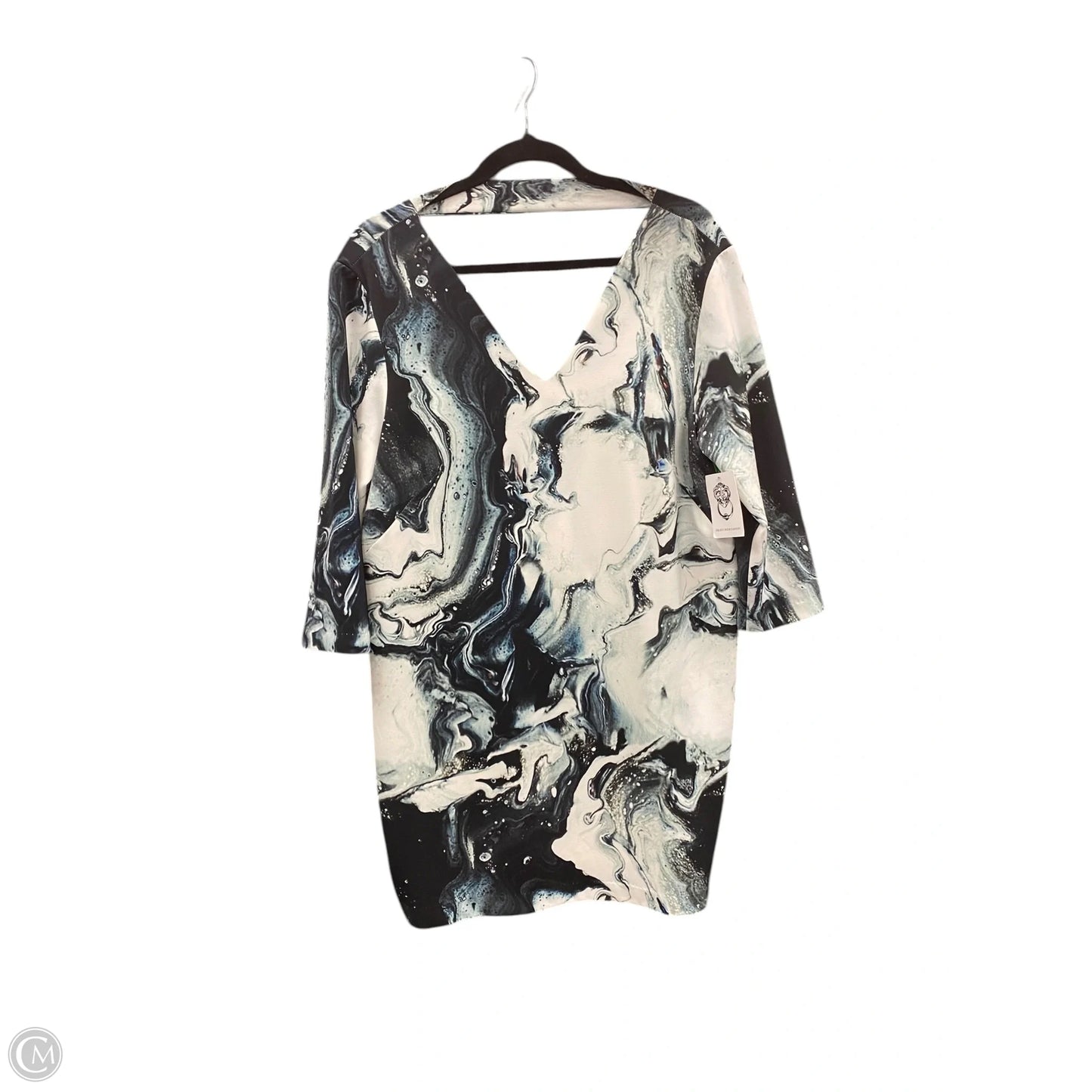 Dress Casual Short By Clothes Mentor In Black & Cream, Size: L