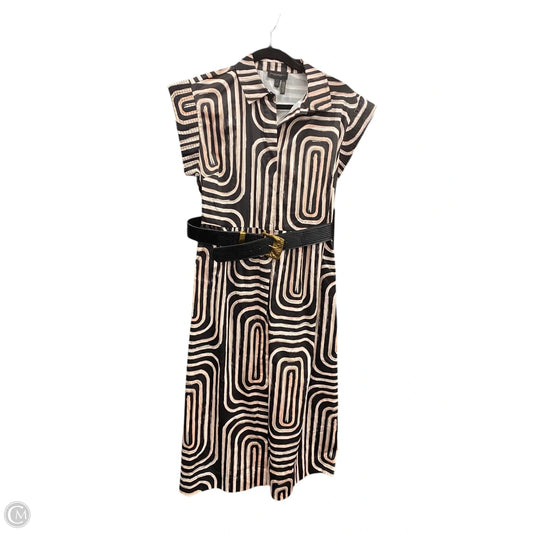 Dress Casual Maxi By Donna Karan In Black & Pink, Size: 8