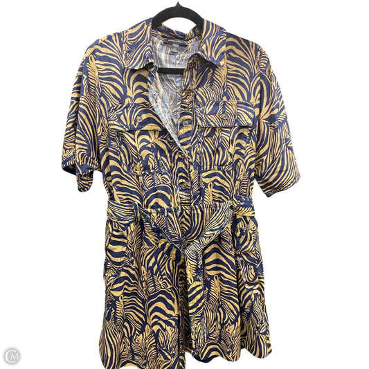 Dress Casual Short By Banana Republic In Blue & Gold, Size: S