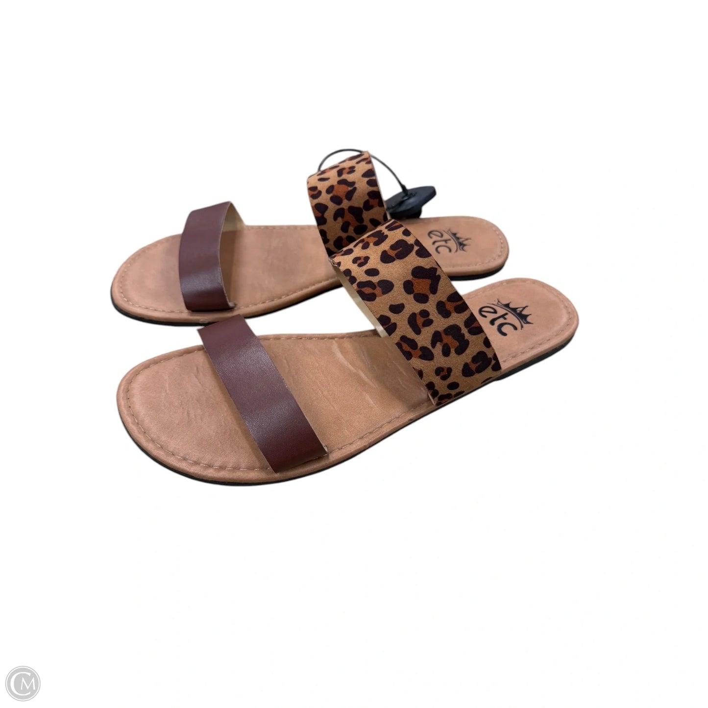 Sandals Flats By Clothes Mentor In Brown, Size: 10