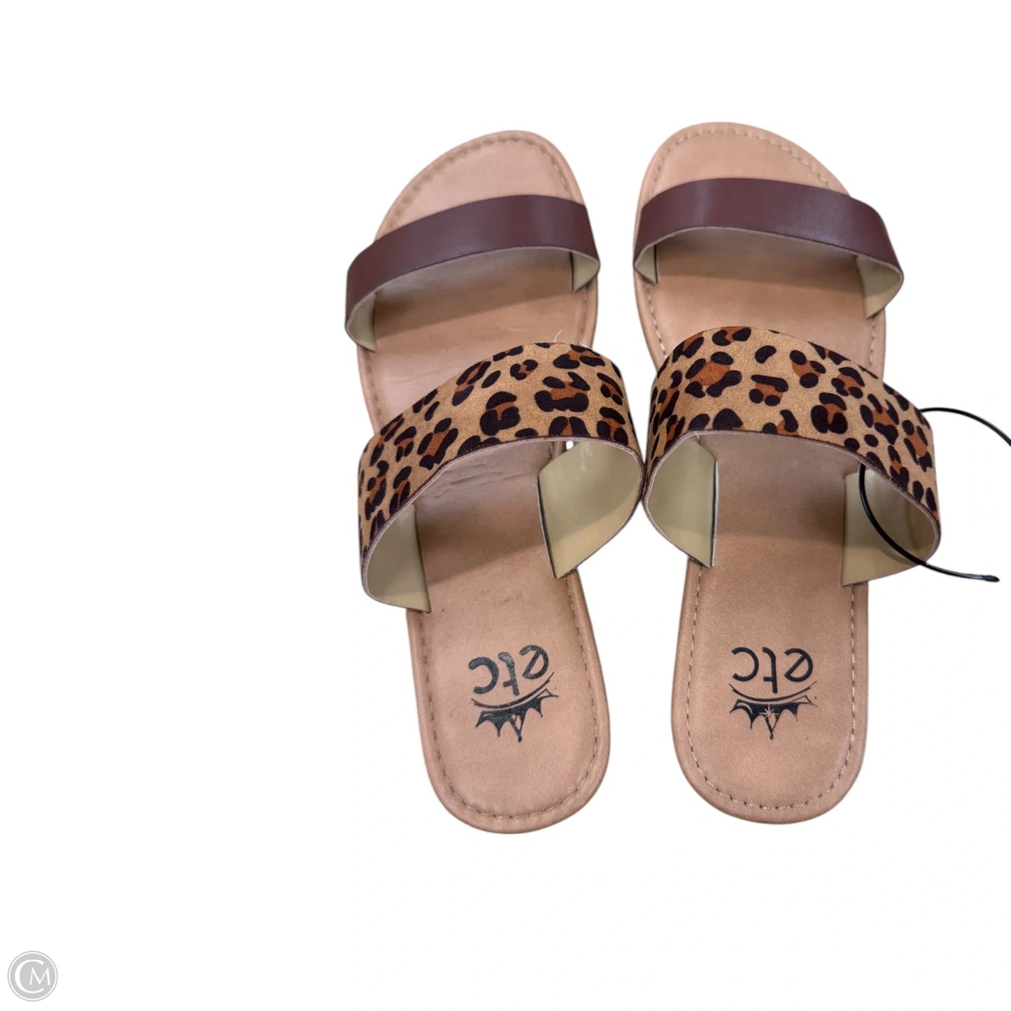 Sandals Flats By Clothes Mentor In Brown, Size: 10