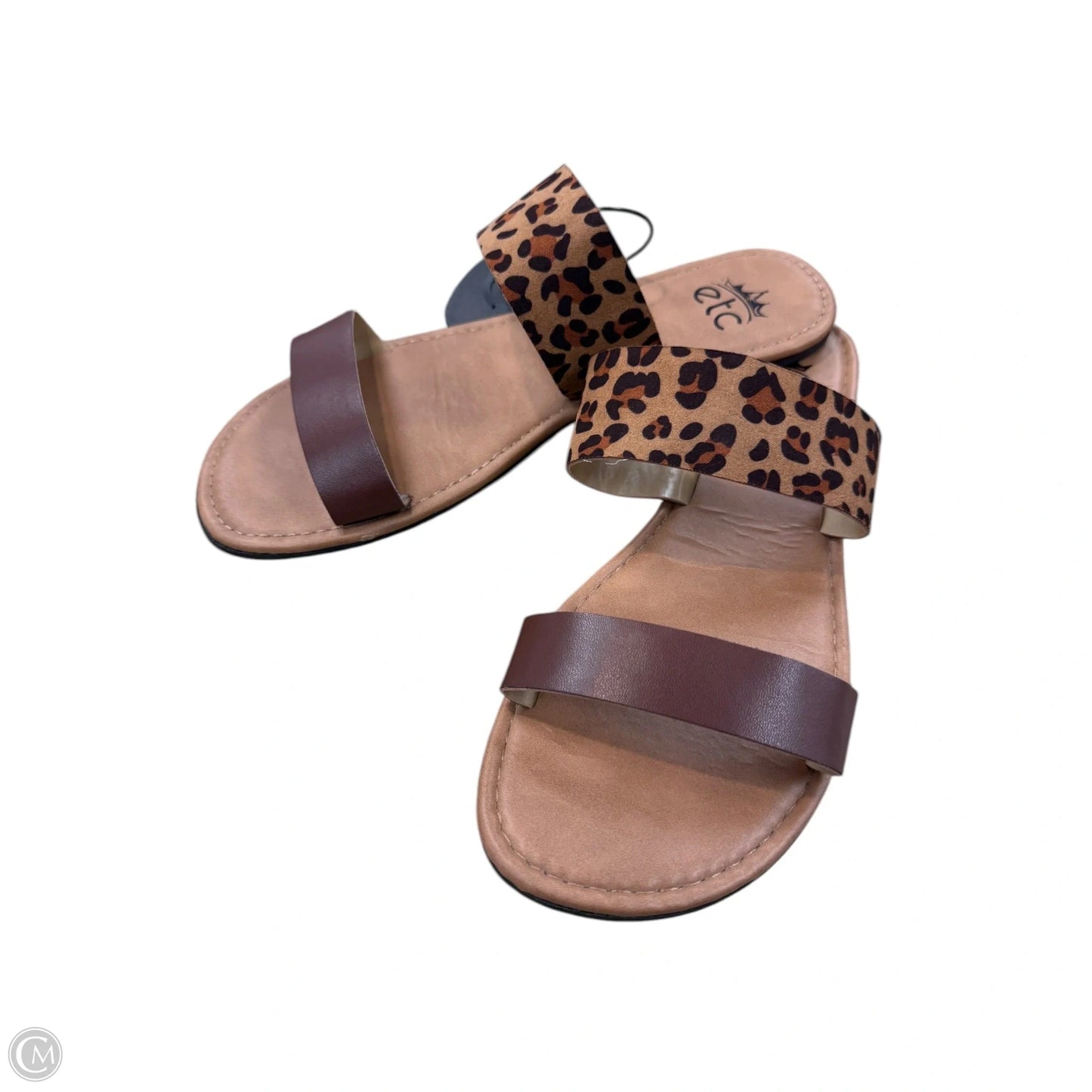Sandals Flats By Clothes Mentor In Brown, Size: 10