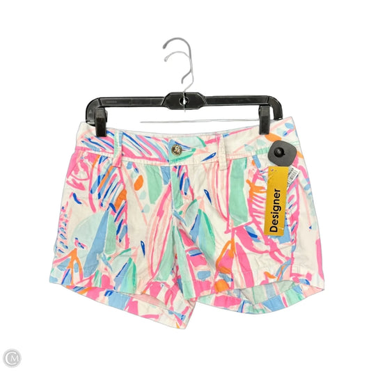 Shorts Designer By Lilly Pulitzer In Pink & White, Size: 2