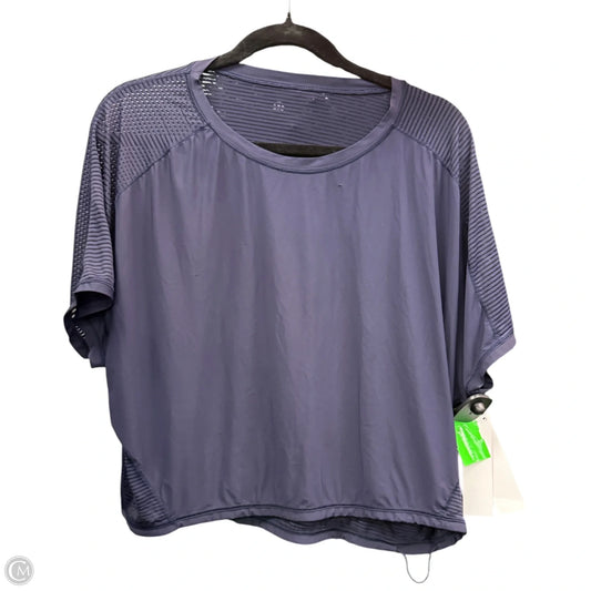 Top Short Sleeve By Lululemon In Navy, Size: M