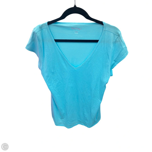 Top Short Sleeve Designer By Lilly Pulitzer In Blue, Size: Xl