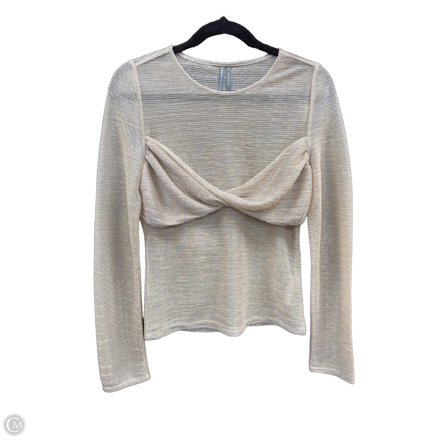 Top Long Sleeve By Anthropologie In Gold, Size: S