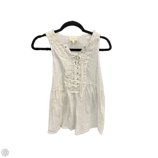 Top Sleeveless By Deletta In White, Size: S