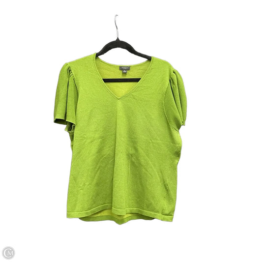 Top Short Sleeve By Ann Taylor In Green, Size: Xl