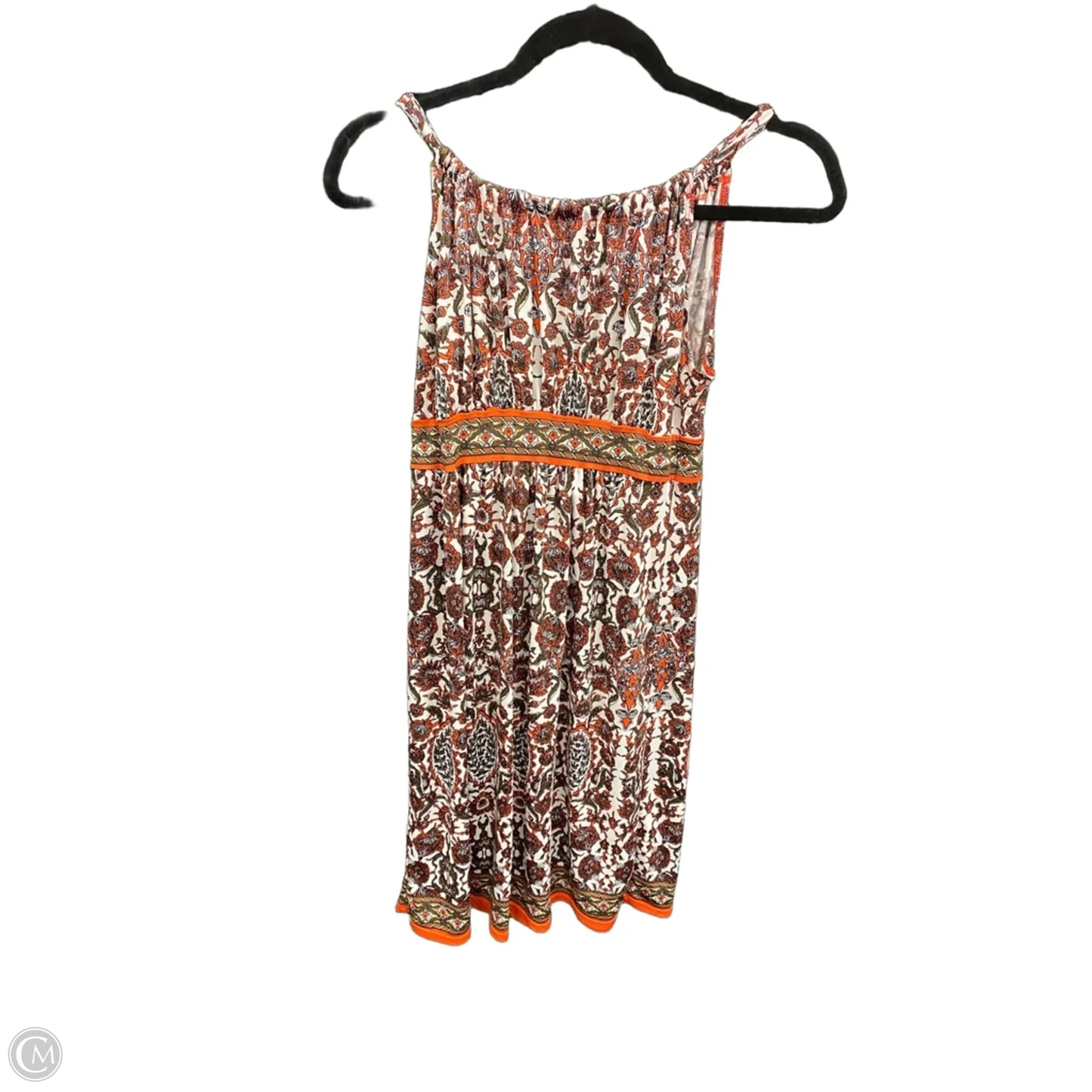 Dress Casual Short By Sophie Max In Orange & White, Size: S