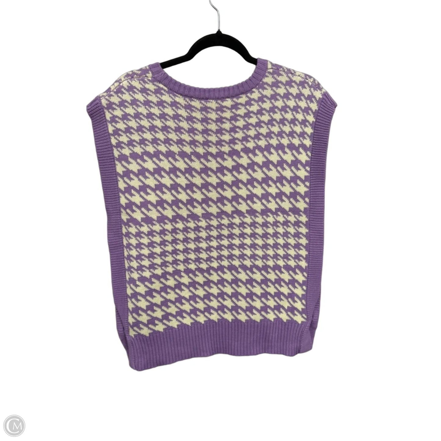 Sweater Short Sleeve By &merci In Purple & White, Size: L