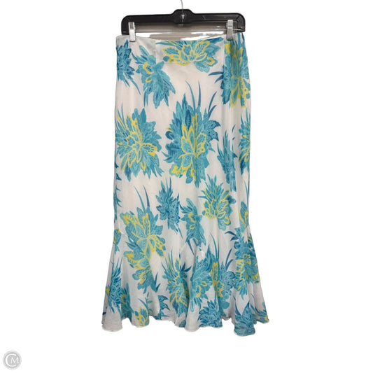 Skirt Maxi By Cato In Blue & White, Size: Xl