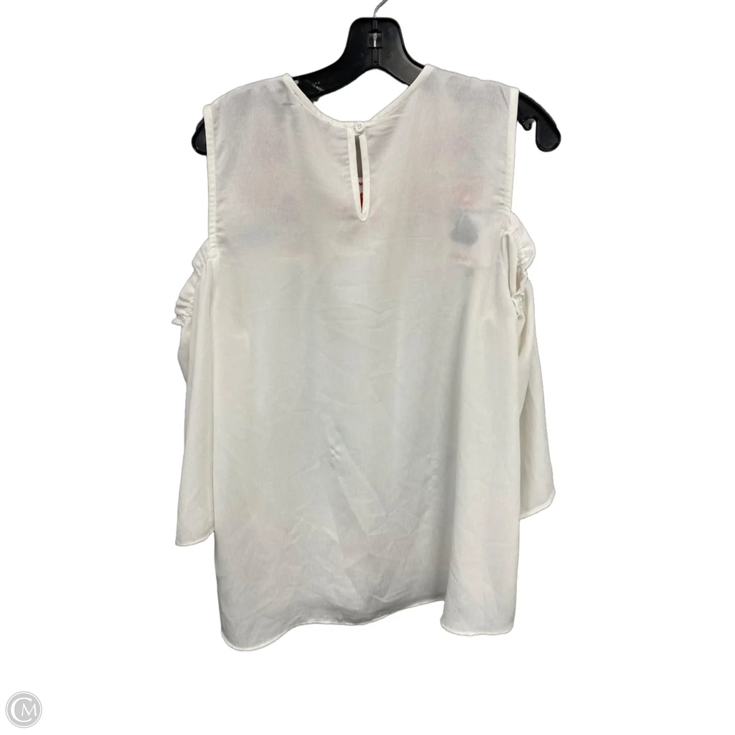 Top 3/4 Sleeve By Signature Studio In White, Size: Xl