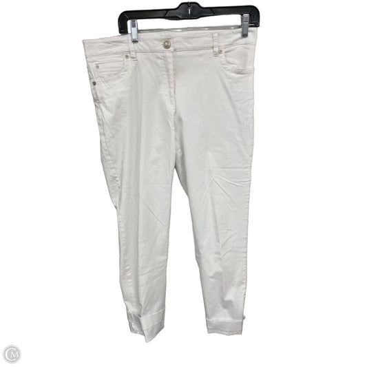 Jeans Straight By New Directions In White, Size: 14