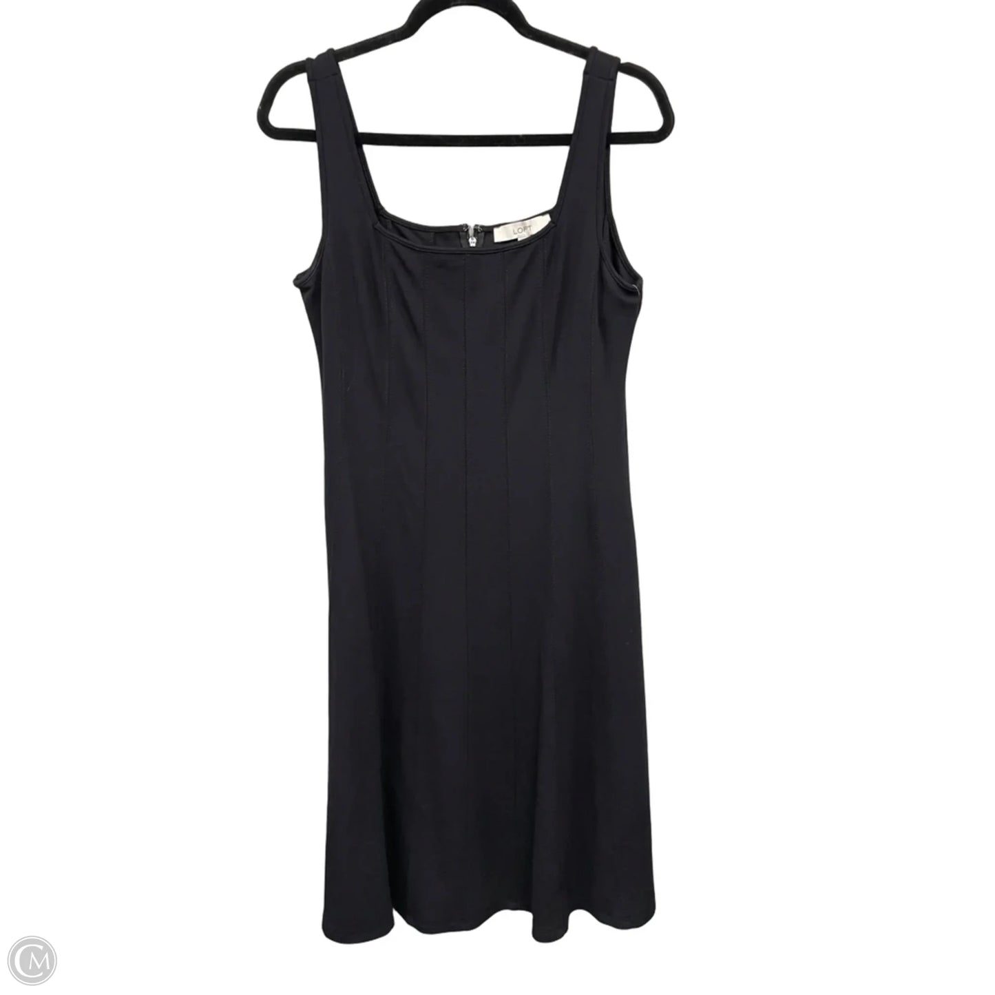 Dress Casual Midi By Loft In Black, Size: 10