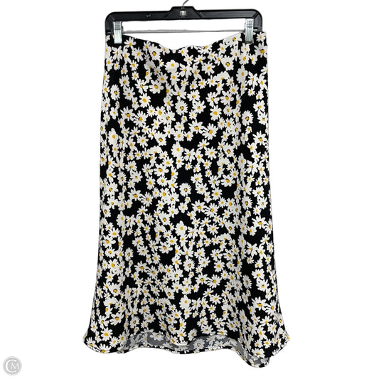 Skirt Midi By Rachel Zoe In Black & Yellow, Size: 8
