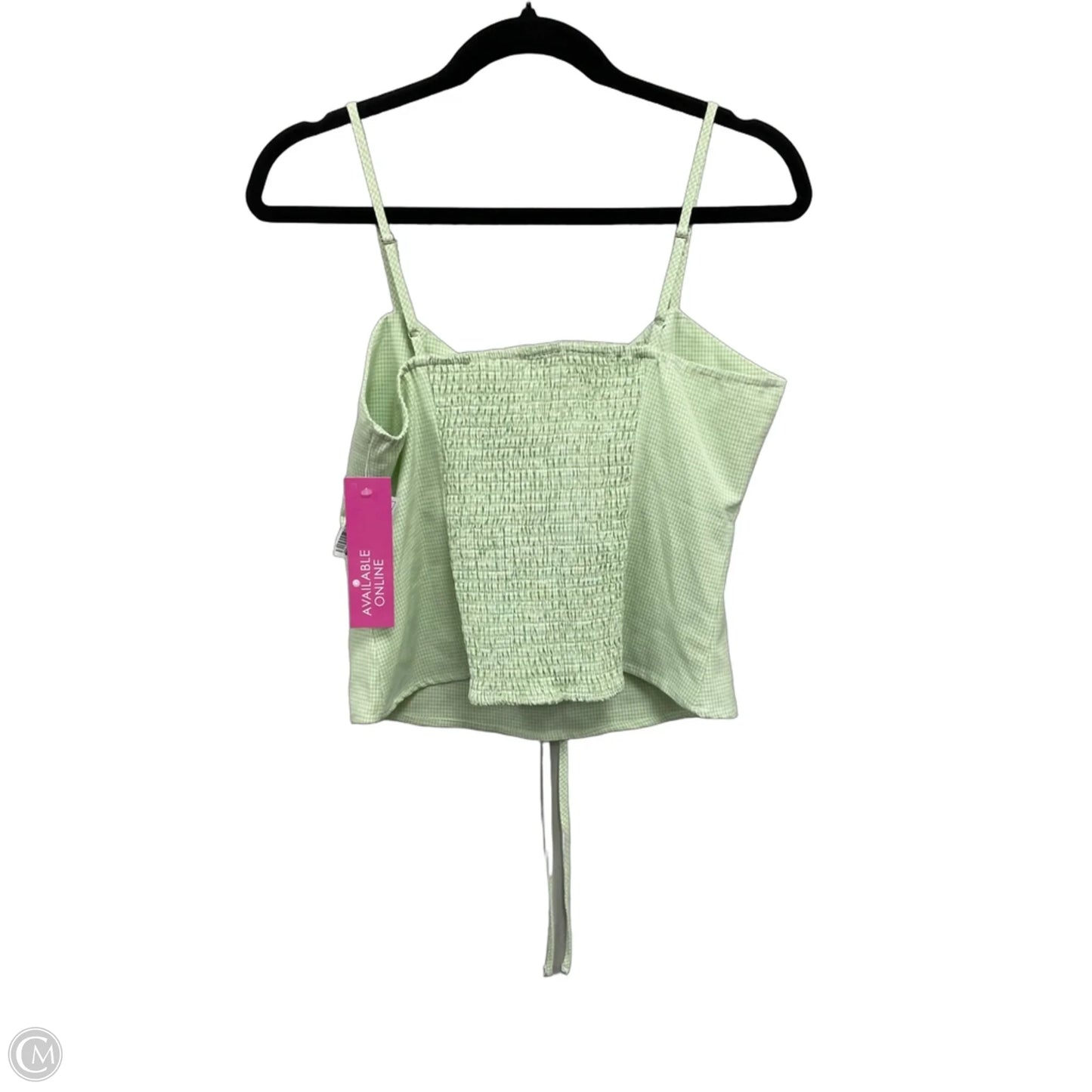 Top Sleeveless By Le Lis In Green & Yellow, Size: L