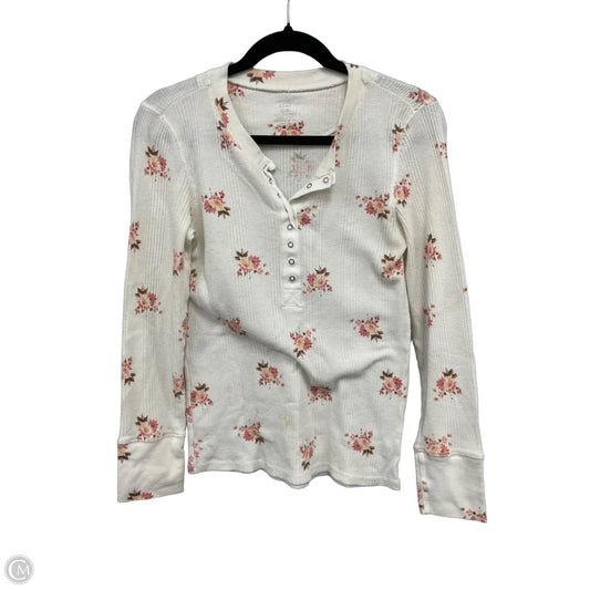 Top Long Sleeve By Aerie In White, Size: M