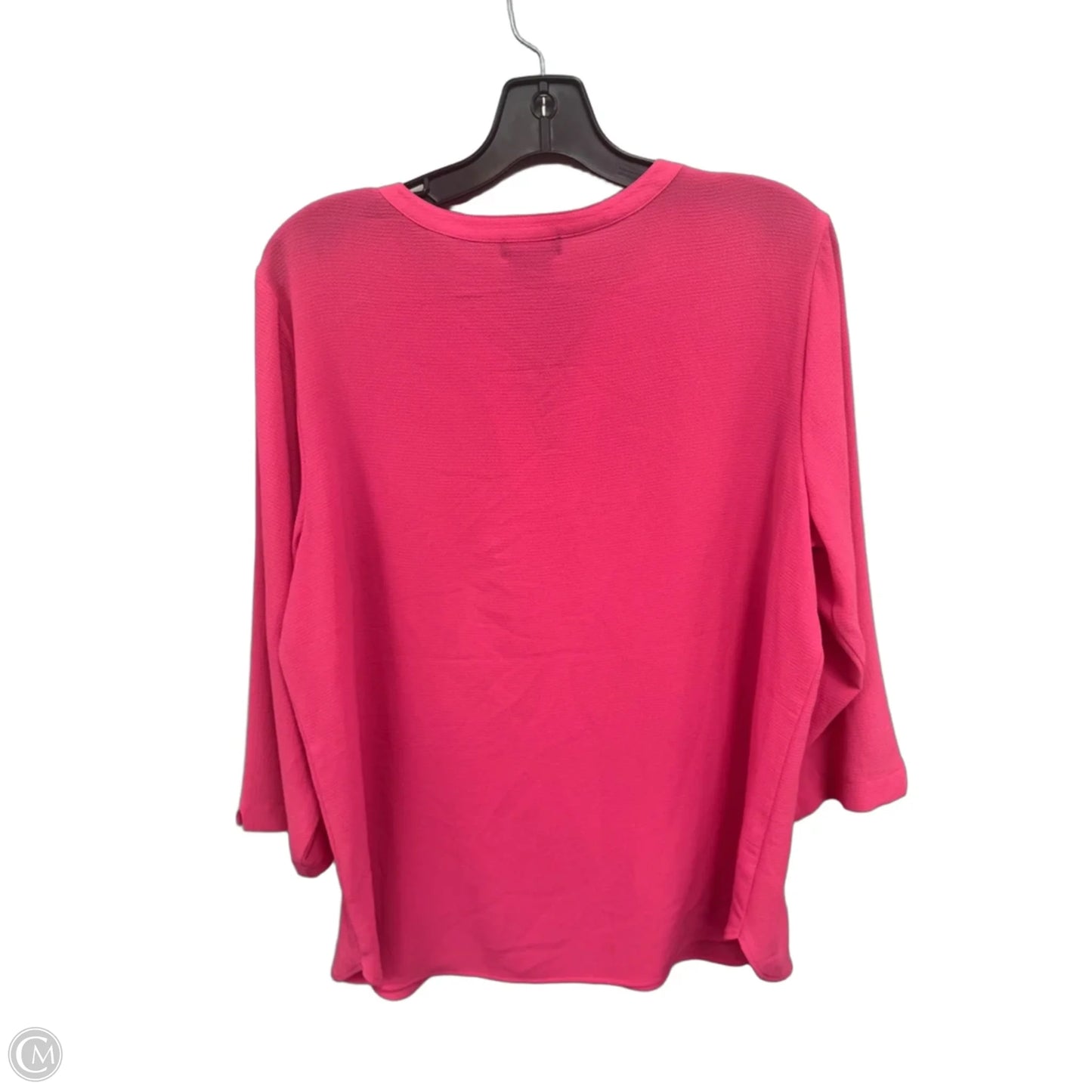Top Long Sleeve By Van Heusen In Pink, Size: L