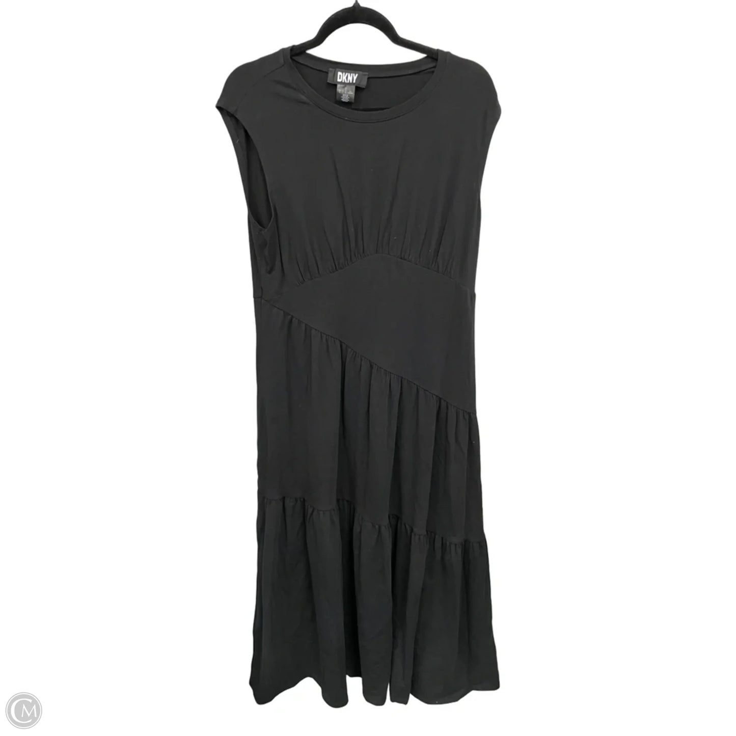 Dress Casual Maxi By Dkny In Black, Size: L