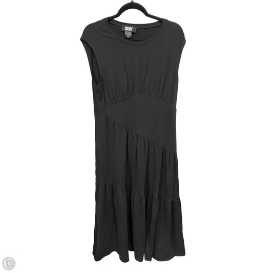 Dress Casual Maxi By Dkny In Black, Size: L