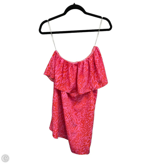 Dress Casual Short By Vici In Orange & Pink, Size: M