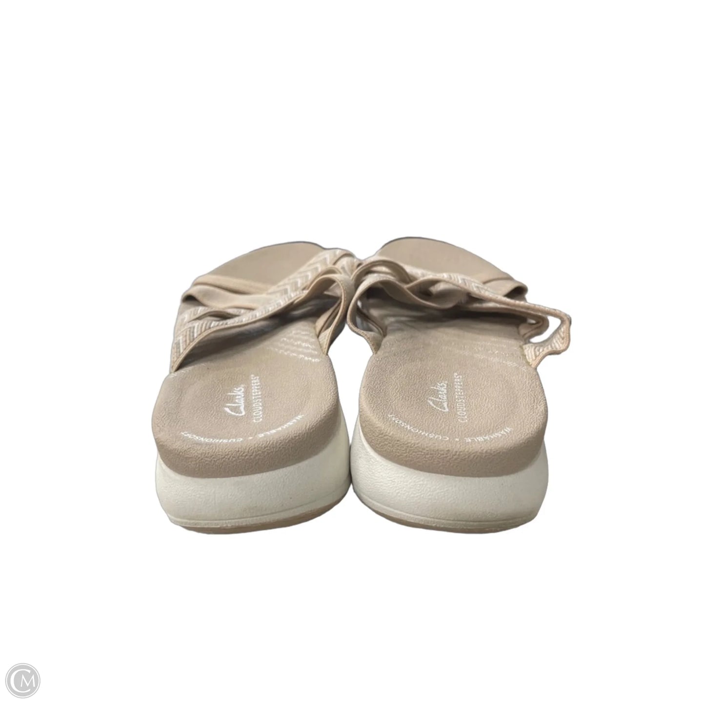 Sandals Heels Platform By Clarks In Taupe, Size: 9