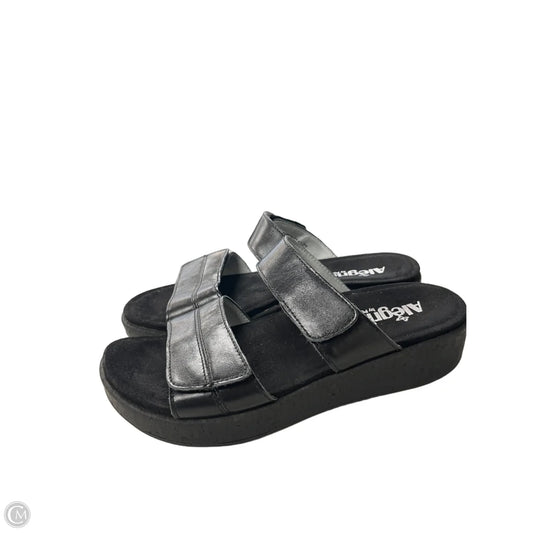 Sandals Heels Platform By Alegria In Black, Size: 8.5