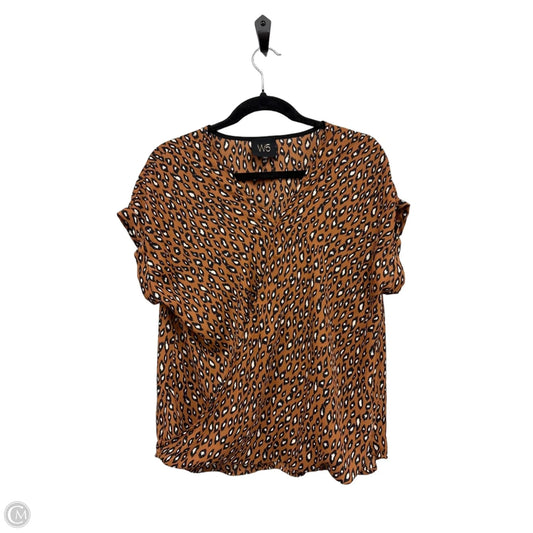 Top Short Sleeve By W5 In Animal Print, Size: L