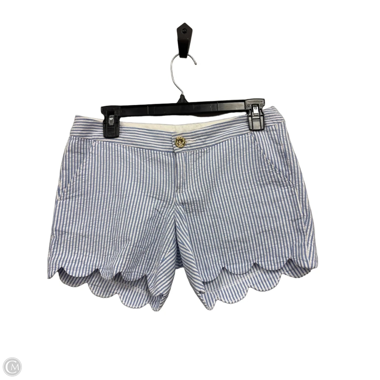 Shorts Designer By Lilly Pulitzer In Blue & White, Size: 0