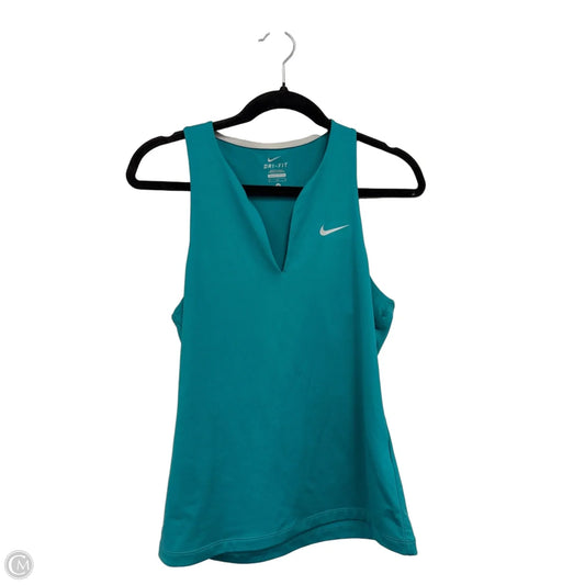 Athletic Tank Top By Nike Apparel In Teal, Size: M