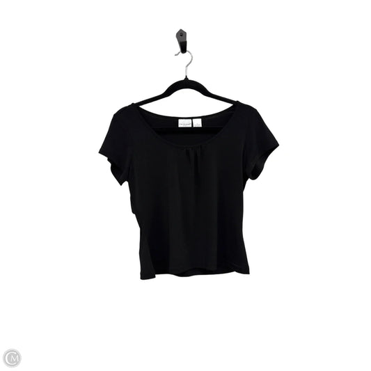 Top Short Sleeve By Kim Rogers In Black, Size: Xlp