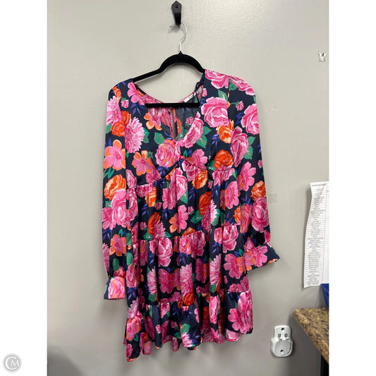 Dress Casual Short By Mi Ami In Floral Print, Size: M