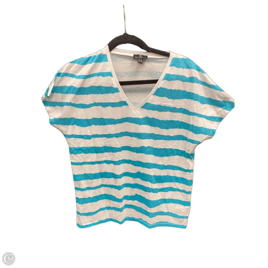 Top Short Sleeve By Clothes Mentor In Blue & White, Size: Xs